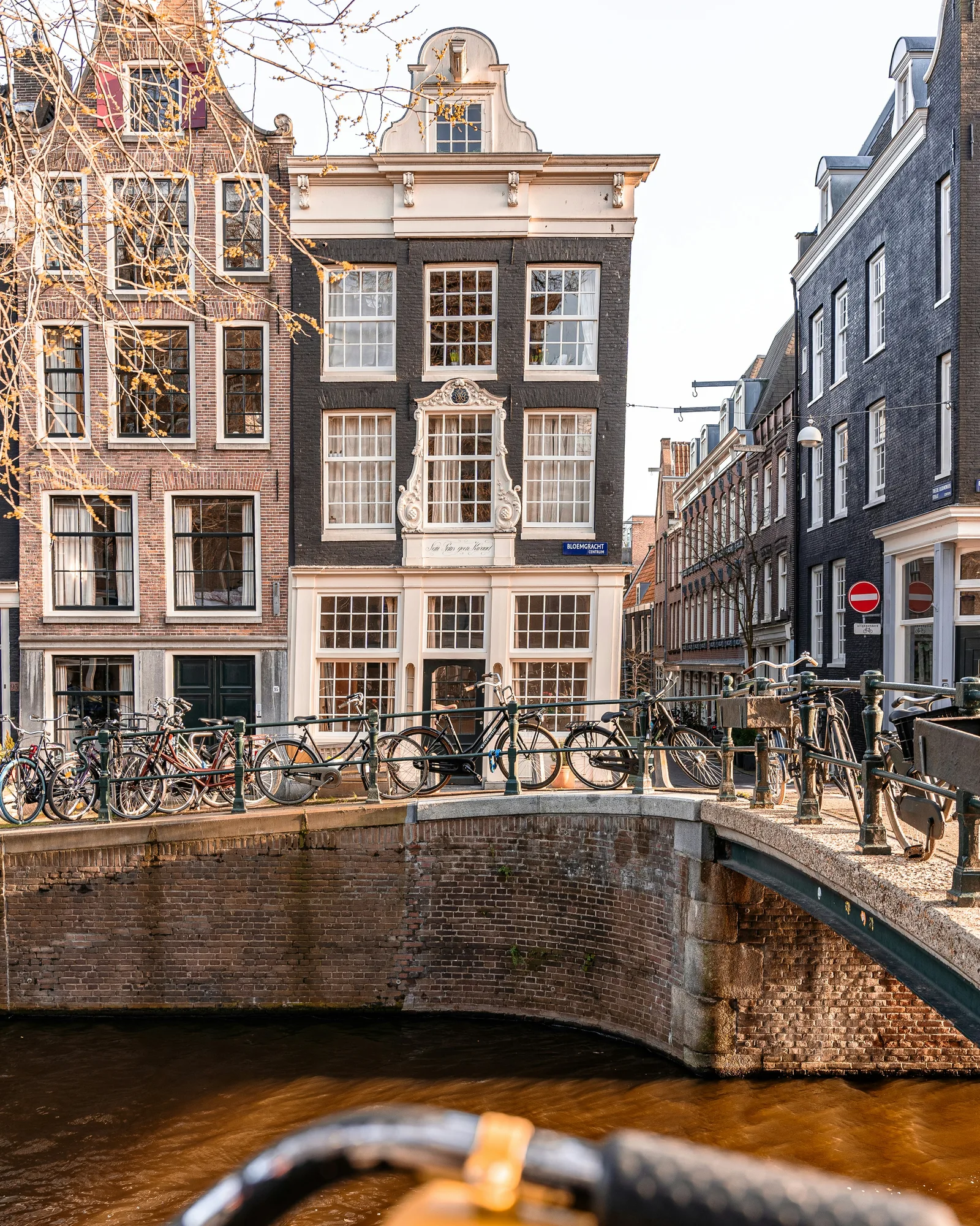 Canal house and bridge on the Bloemgracht in Amsterdam