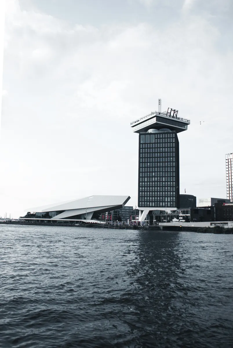 The Eye Film Museum and the A'DAM Tower across the IJ