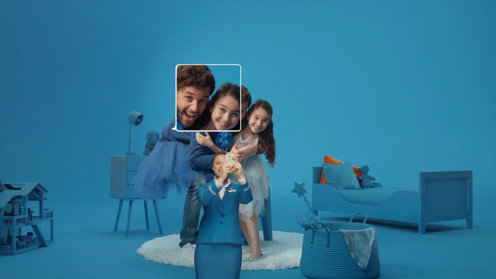 Still from the KLM Family Updates films