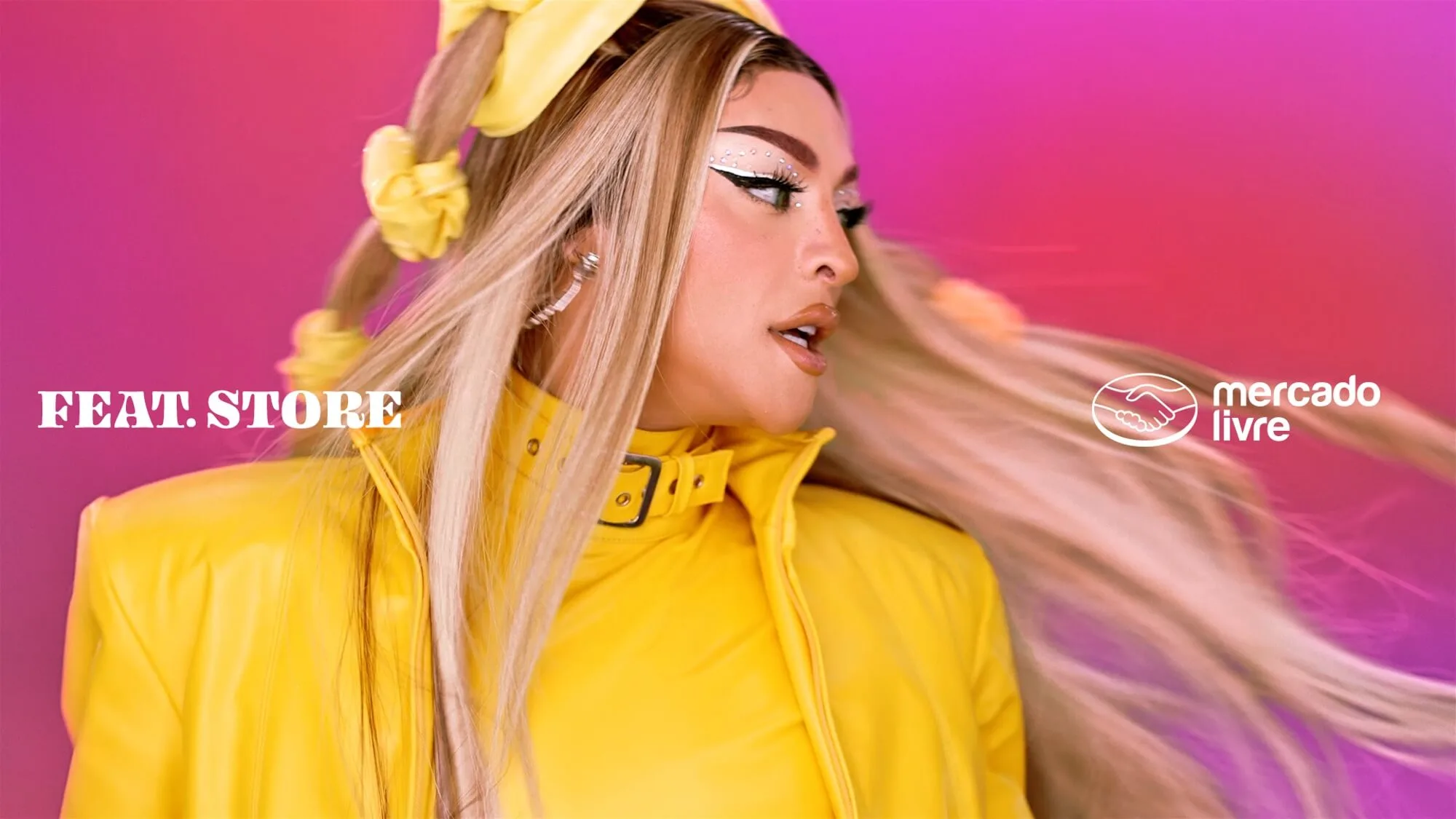 Pabllo Vittar in the Mercado Livre campaign